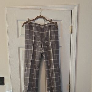 Club Monaco Gray Checkered Wide Leg Pants